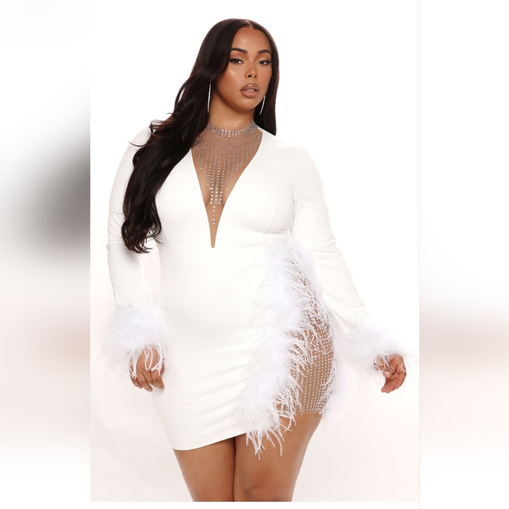 White feather dress  BNWT